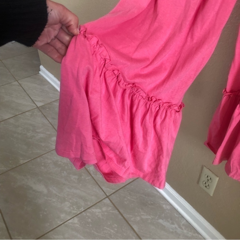 NWT Sugar Lips Ryder Ruffle Wide Leg Cotton Knit Pants Size XSmall - Picture 6 of 7